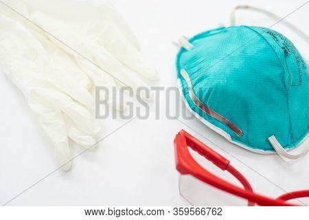 Ppe Personal Protective Equipment With Protec Coronavirus Or Covid-19 Virus.