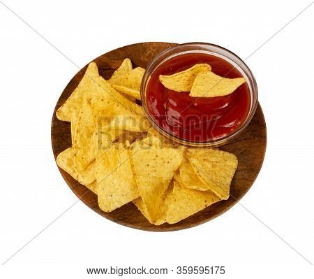 Corn Chips, Nachos Chips, Maize Snack, Corn Crisps Or Totopos