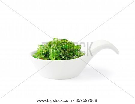 Chukka Seaweed Salad Isolated On White Background