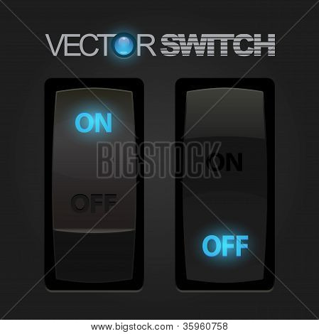 차가운 현실 토글 스위치입니다. 벡터