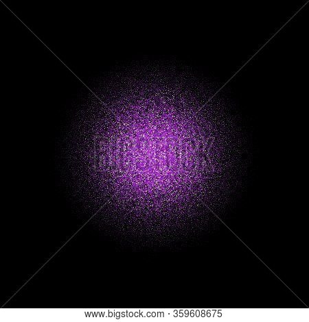 Explosion Of Purple Shiny Shapes. Holiday Background