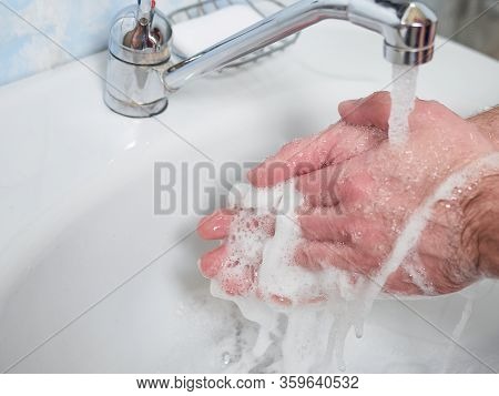 Wash Hands With Soap. Coronavirus Protect. Covid-2019 Prevention