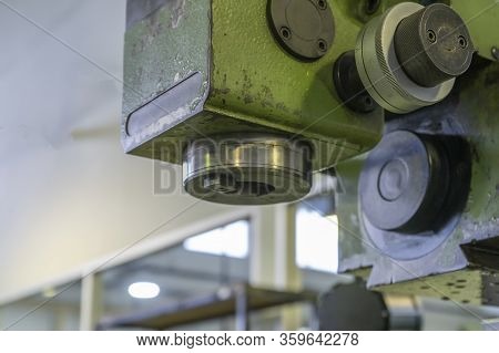 Cnc Turning Spindle And Old Machine Lathe