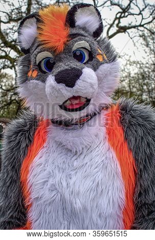 Volkspark Friedrichshain, Berlin, Germany - April 14, 2018: European Furry Walk At Volkspark Friedri