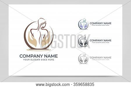 Beauty Woman Face Logo Symbol. Modern Vector Illustration