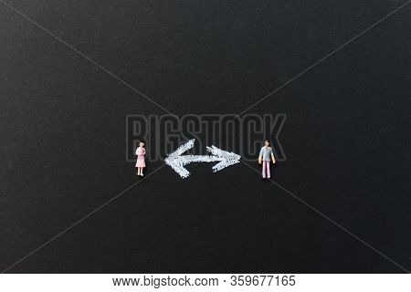 Social Distancing, Keep Distance In Public Society People To Protect Covid-19 Coronavirus Outbreak S
