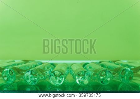 Glass Medical Ampoule Vial For Injection. Medicine Is Liquid Sodium Chloride With Of Aqueous Solutio
