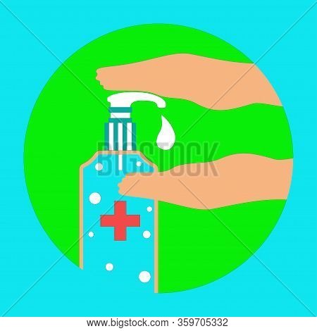 Vector Illustration Of Hand Sanitizer For The People