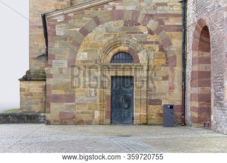 Small Entrance At The Speyer Cathedral Located In Speyer, Germany