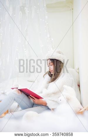 Wfh: Caucasian Asian Woman Stay Home Stay Safe. Social Distancing And Physical Distancing. Lifestyle