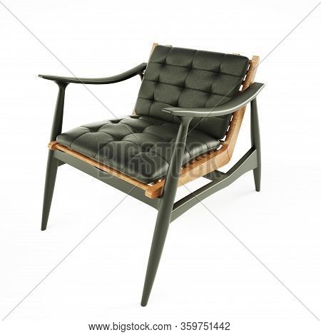 3d Rendering Of Modern Chair Made Of Isolated On A White Background