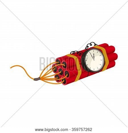 Dynamite Vector Icon.cartoon Vector Icon Isolated On White Background Dynamite.