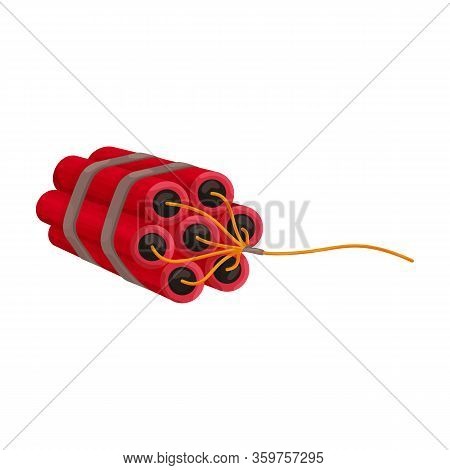 Dynamite Vector Icon.cartoon Vector Icon Isolated On White Background Dynamite.