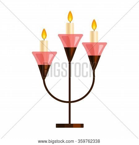 Candelabra Vector Icon.cartoon Vector Icon Isolated On White Background Candelabra.