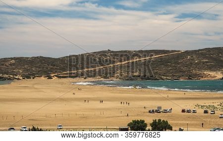 Beach On Prasonisi - The Mekka Of Surfers, Rhodes, Greece