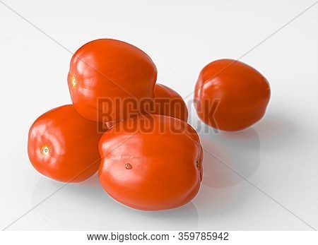 Fresh Cherry Tomatoes On Background, Red Color Vegetables Photography