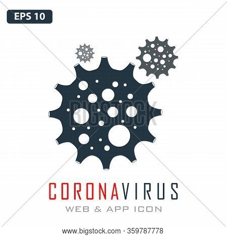 Coronavirus 2019-ncov. Virus Icon On White Background Isolated. China Pathogen Respiratory Infection