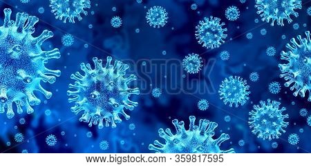 Covid-19 Virus Outbreak And Coronavirus Influenza Background As Dangerous Flu Strain Cases As A Pand