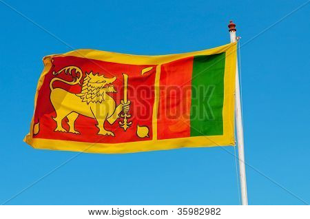 Sri Lanka Flag på Flagstaff.