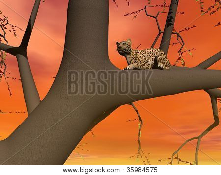 Panther på et træ