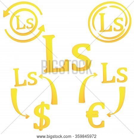 Latvian Lat Currency Symbol Icon Of Latvia Vector Illustration On A White Background