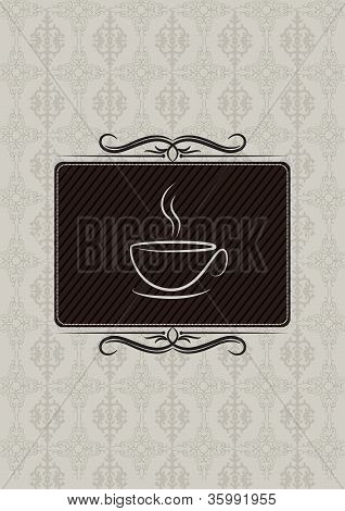 Copertura di decorativi coffe house menu