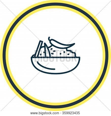 Vector Illustration Of Moroccan Couscous Icon Line. Beautiful International Food Element Also Can Be