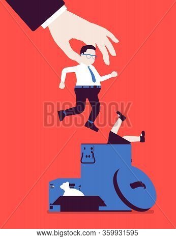 Male Employee Unfair Dismissal, Employment Crisis Losses. Jobless People, Jobs Market In Massive Eco