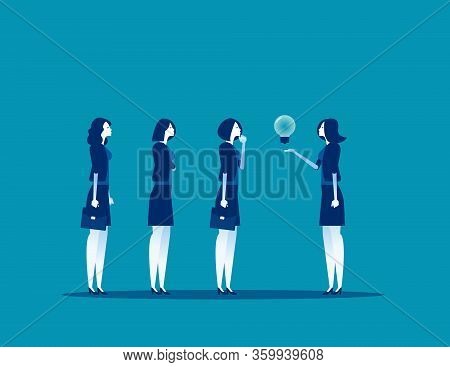 Business Solution Project Support. Concept Business Online Consult Vector Illustration, Management A