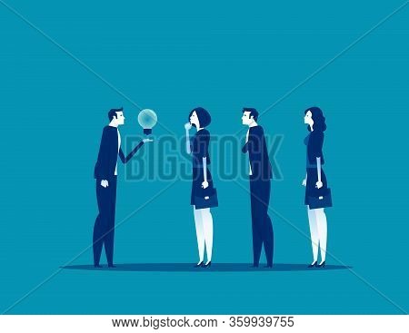 Business Solution Project Support. Concept Business Online Consult Vector Illustration, Management A