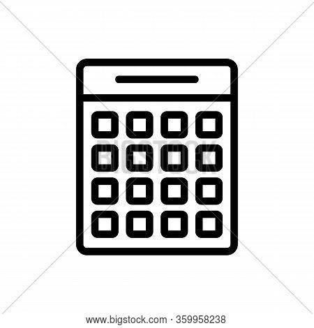 Bingo Table Icon Vector. Bingo Table Sign. Isolated Contour Symbol Illustration