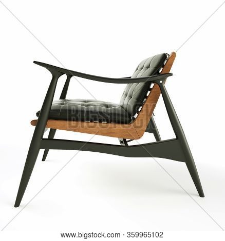 3d Rendering Of Modern Chair Made Of Isolated On A White Background