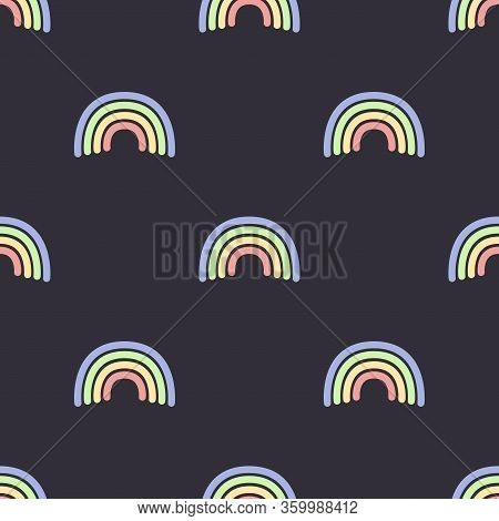 Cute Simple Rainbow Pattern. Seamlee Vector Illustration