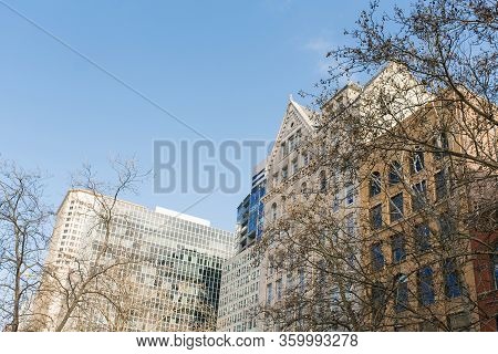 Seattle, Washington, Usa. March 2020. Buildings In The Pioneer Square Area