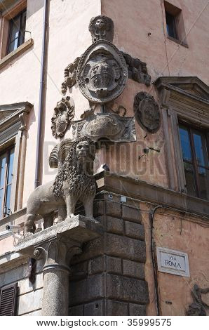 Palácio do Podest. Viterbo. Lazio. Itália.