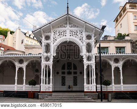 Market Colonnade Or Trzni Kolonada In Karlovy Vary, Bohemia, Czech Republic