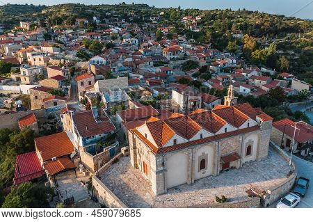 Elevated View On Vouni Village. Limassol District, Cyprus