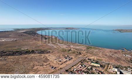 Drone View Of Bertys Bay, Lake Balkhash