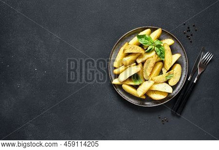 Fried French Fries.
Baked Potatoes With Spices And Garlic.