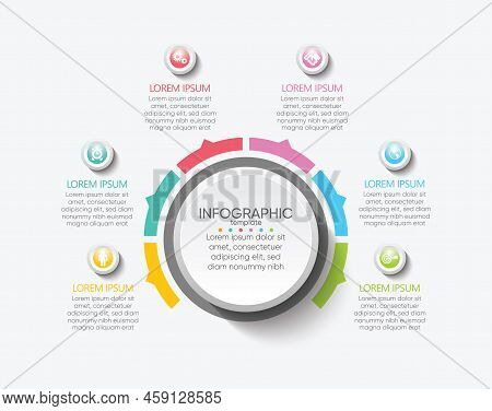 Process Infographic  Business Template For Abstract Background Colorful Design