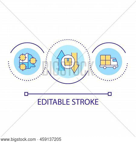 Logistic Service Loop Concept Icon. Goods And Orders Delivery. Supply Chain Management Abstract Idea