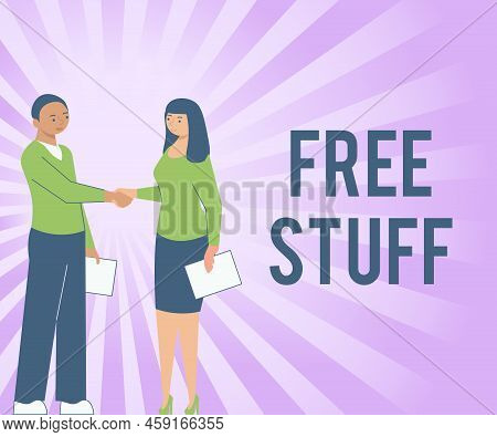 Text Caption Presenting Free Stuff. Business Concept Any Thing That You Can Have In A Store That Is 