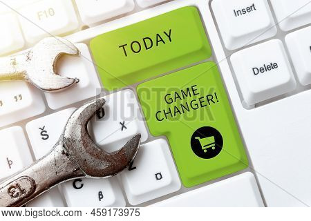 Text Sign Showing Game Changer. Business Idea Sports Data Scorekeeper Gamestreams Live Scores Team A