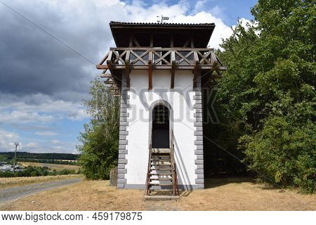 Roman Empire Tower In The Eifel, White Tower Near Kaisersesch
