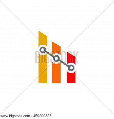 Down Trend Chart Icon Logo Design Vector Template