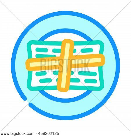 Nacatamal Banana Leaf Color Icon Vector. Nacatamal Banana Leaf Sign. Isolated Symbol Illustration