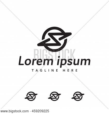 Creative Logo Design Black Letter S Modern And Fast Concept. S Logo, S Logo Design, Initial S Logo