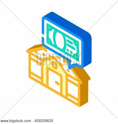 Real Estate Control Isometric Icon Vector. Real Estate Control Sign. Isolated Symbol Illustration