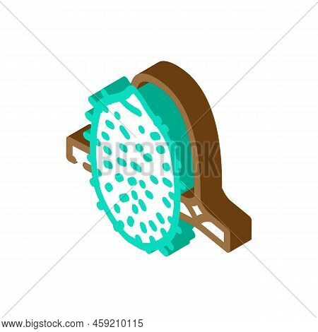 Cucumber Anguria Isometric Icon Vector. Cucumber Anguria Sign. Isolated Symbol Illustration