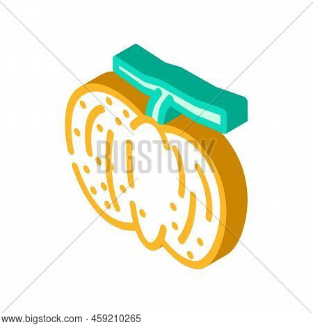 Limetta Sweet Lemon Isometric Icon Vector. Limetta Sweet Lemon Sign. Isolated Symbol Illustration